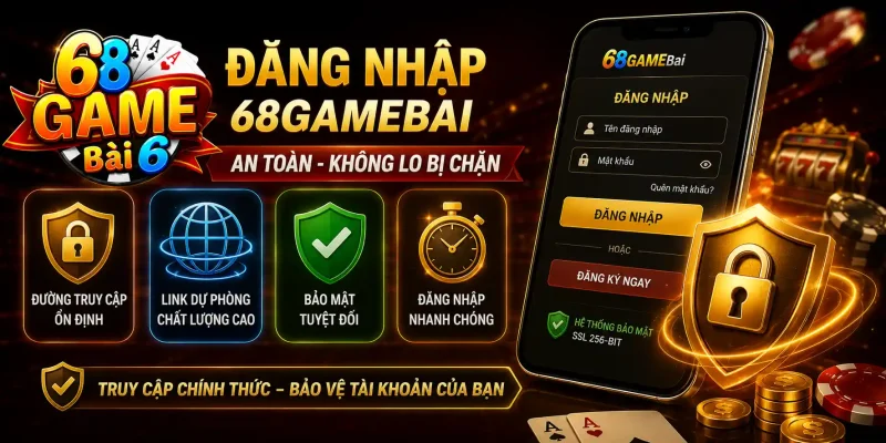 Đăng nhập 68GameBai an toàn không lo bị chặn